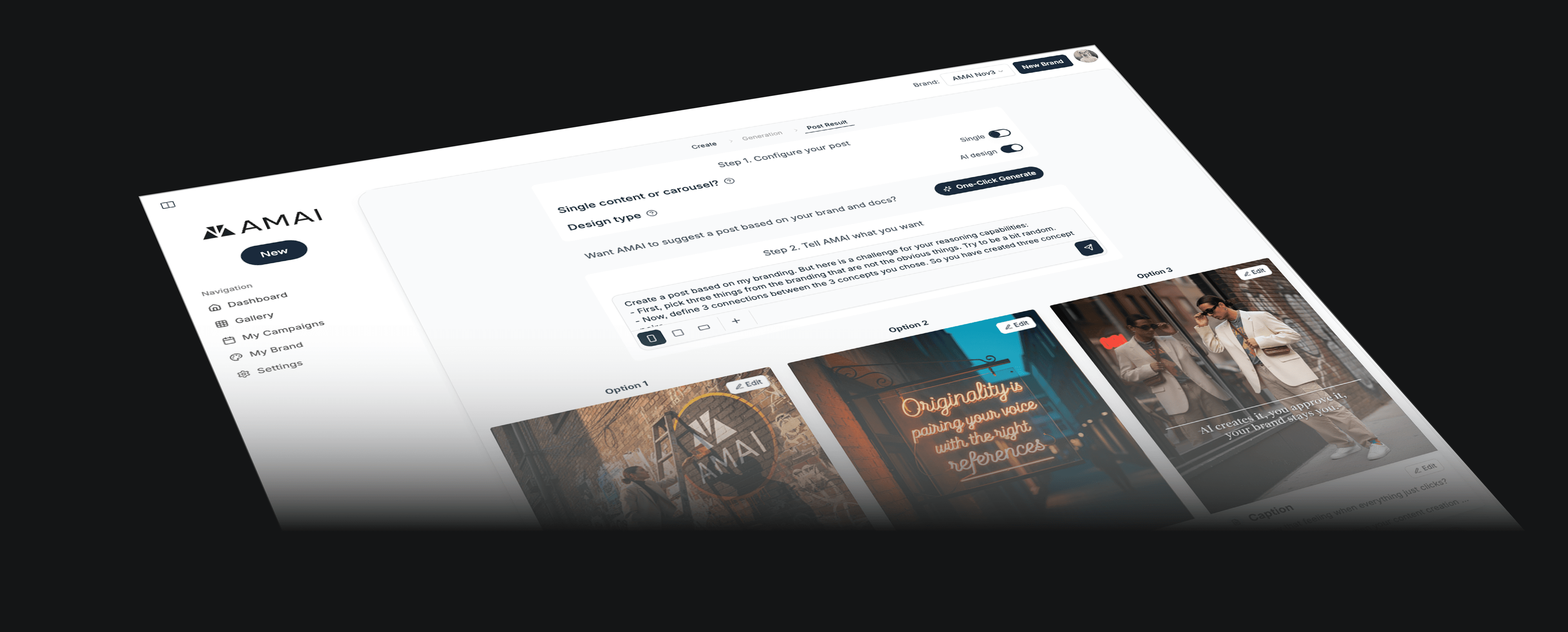 AMAI Web Application Interface